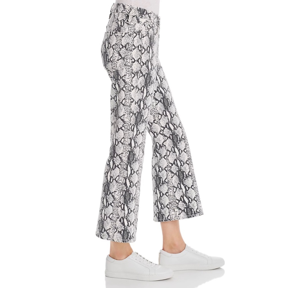 Frame Denim Black and White Boot Cut Jeans